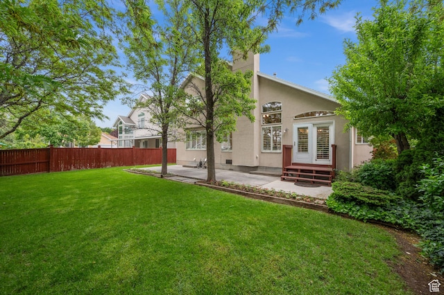 3678 S Vineyard Ct, Millcreek, UT 84106 - rear view of property with a patio and stucco siding