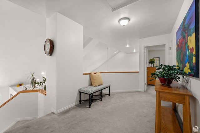 3678 S Vineyard Ct, Millcreek, UT 84106 - sitting room with carpet flooring, baseboards, and a textured ceiling