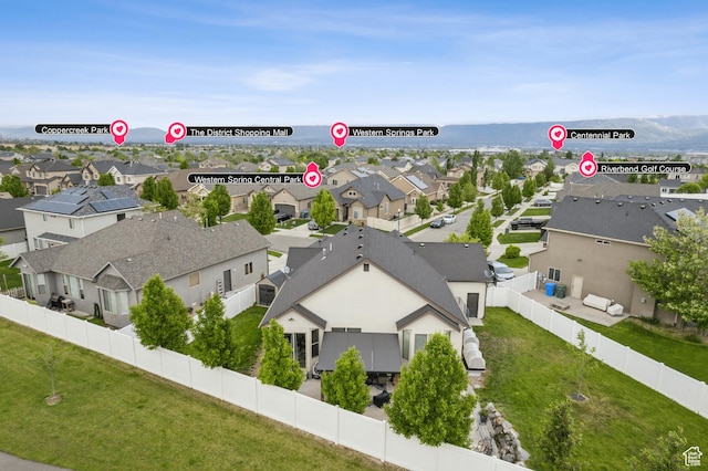 aerial perspective of suburban area