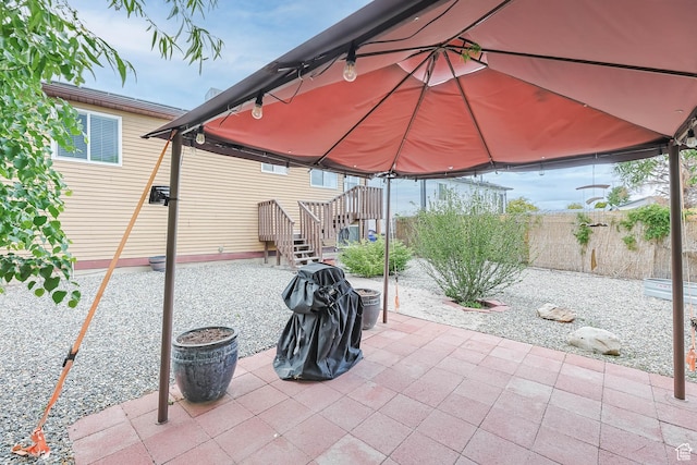 7963 S 2800 W, West Jordan, UT 84088 - view of patio featuring a gazebo and fence