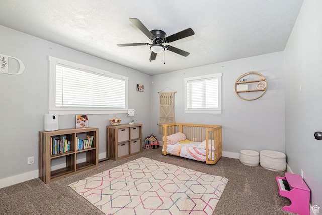 4302 W 2350 N, Plain City, UT 84404 - bedroom featuring carpet floors, baseboards, and a ceiling fan