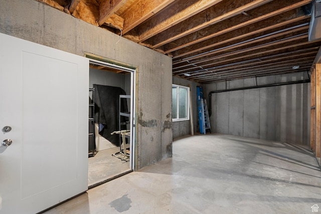 view of basement