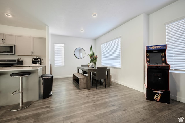 311 S 1130 W Unit 24, American Fork, UT 84003 - dining room featuring light wood-style flooring, baseboards, and recessed lighting