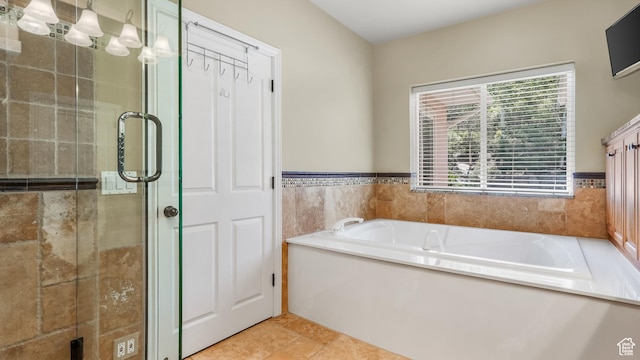 1776 E Horizon Point Cir, Draper, UT 84020 - full bathroom featuring a garden tub and a stall shower