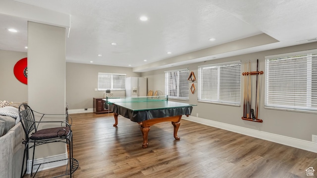 1776 E Horizon Point Cir, Draper, UT 84020 - game room with baseboards, wood finished floors, and recessed lighting