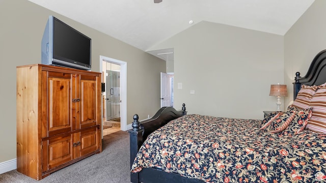 1776 E Horizon Point Cir, Draper, UT 84020 - carpeted bedroom with vaulted ceiling and ensuite bathroom
