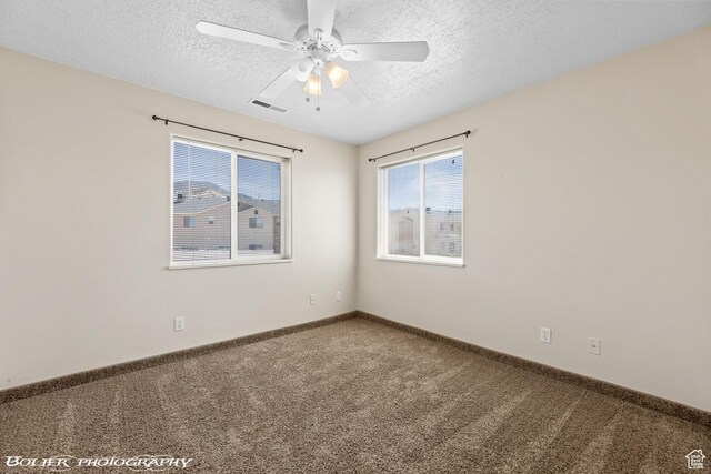 1688 N 175 W, Cedar City, UT 84721 - carpeted empty room with a textured ceiling, ceiling fan, and baseboards