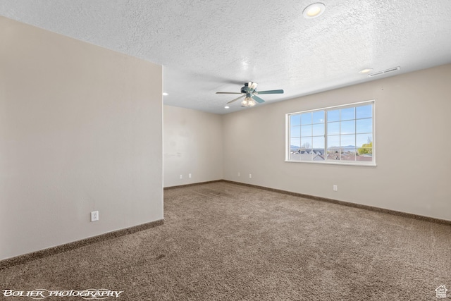 1688 N 175 W, Cedar City, UT 84721 - empty room with carpet floors, a ceiling fan, a textured ceiling, baseboards, and recessed lighting