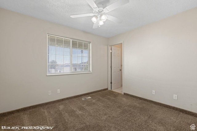 1688 N 175 W, Cedar City, UT 84721 - empty room with carpet floors, a ceiling fan, baseboards, and a textured ceiling