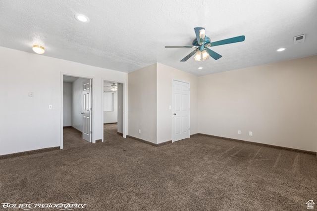 1688 N 175 W, Cedar City, UT 84721 - unfurnished bedroom featuring carpet floors, baseboards, a textured ceiling, recessed lighting, and a ceiling fan