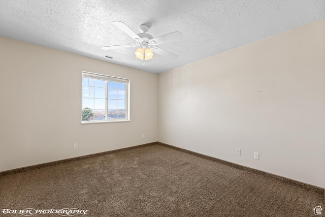 1688 N 175 W, Cedar City, UT 84721 - empty room with ceiling fan, a textured ceiling, carpet flooring, and baseboards