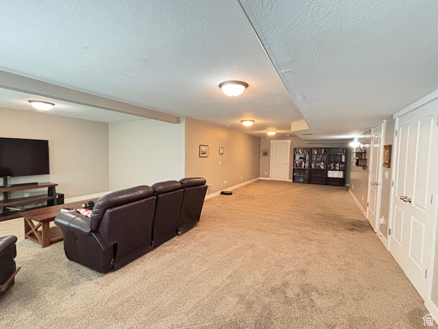 1522 S 1100 E, Spanish Fork, UT 84660 - living area with light carpet, a textured ceiling, and baseboards