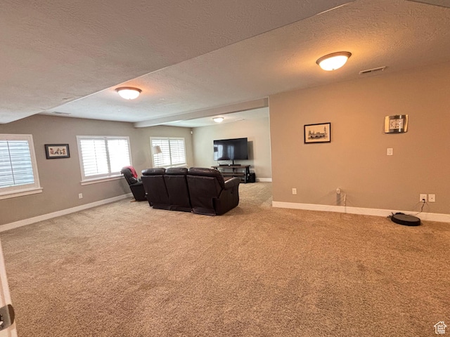 1522 S 1100 E, Spanish Fork, UT 84660 - carpeted living area with a textured ceiling and baseboards