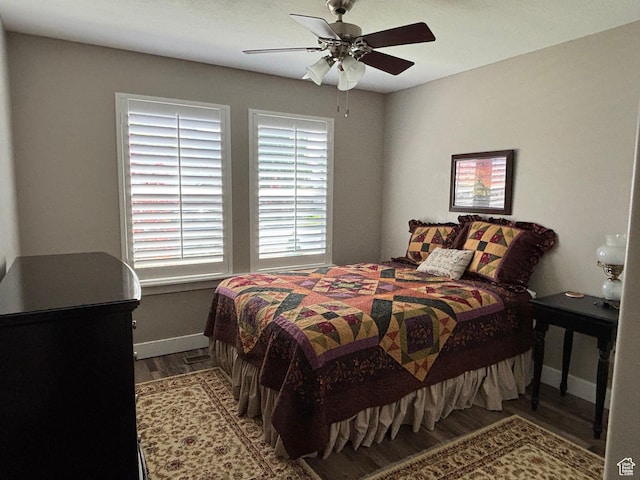 1522 S 1100 E, Spanish Fork, UT 84660 - bedroom featuring wood finished floors, baseboards, and a ceiling fan