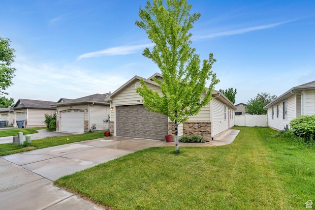 274 N Foxboro Dr, North Salt Lake, UT 84054 - single story home with a garage, concrete driveway, and brick siding
