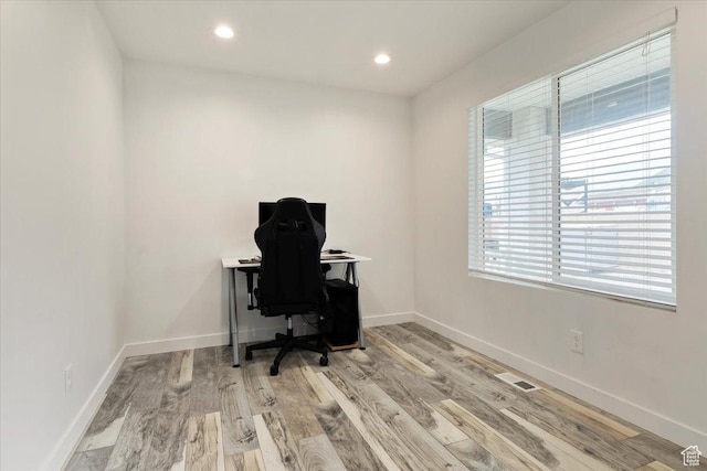 15134 S White Hart Ln, Bluffdale, UT 84065 - office area with light wood-style floors and recessed lighting