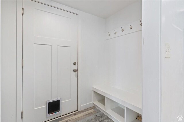 15134 S White Hart Ln, Bluffdale, UT 84065 - mudroom featuring light wood-style floors and heating unit