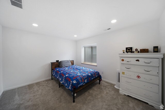 6507 S Silver Medal Dr, Taylorsville, UT 84129 - bedroom featuring carpet floors, baseboards, and recessed lighting