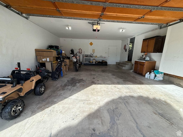 garage featuring a garage door opener