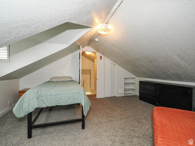 466 N 200 E, Provo, UT 84606 - carpeted bedroom with lofted ceiling and a textured ceiling
