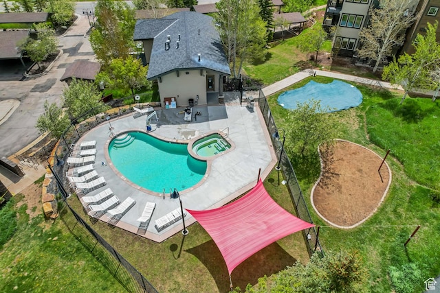 6641 N 2200 W Unit D-304, Park City, UT 84098 - view of swimming pool featuring a patio area and a pool with connected hot tub