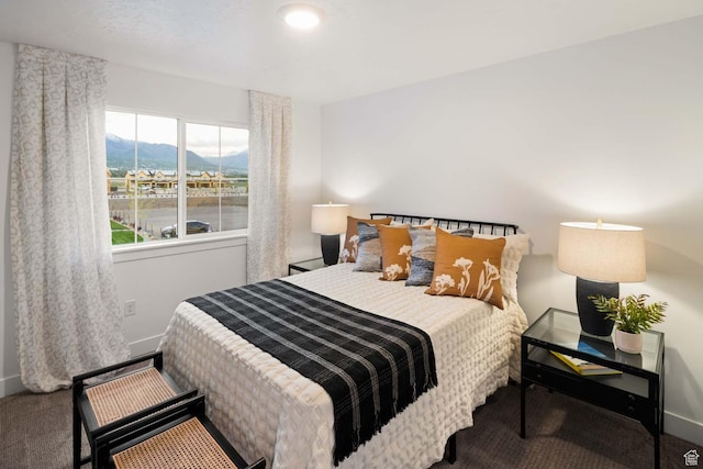 1513 E 820 N Unit 105, Salem, UT 84653 - bedroom with carpet, baseboards, and a mountain view