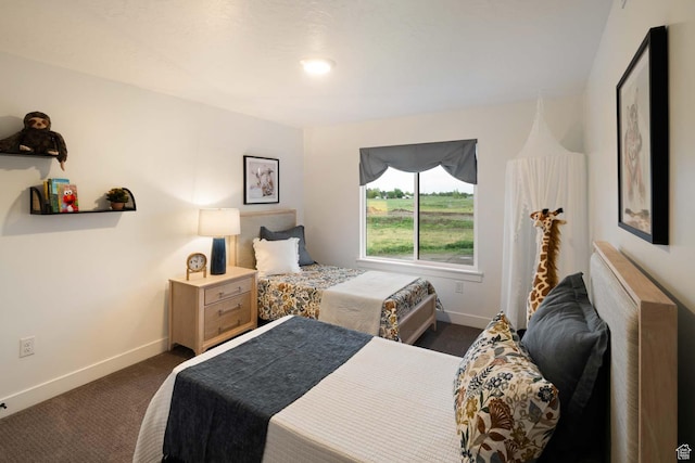 1513 E 820 N Unit 105, Salem, UT 84653 - bedroom with dark colored carpet and baseboards