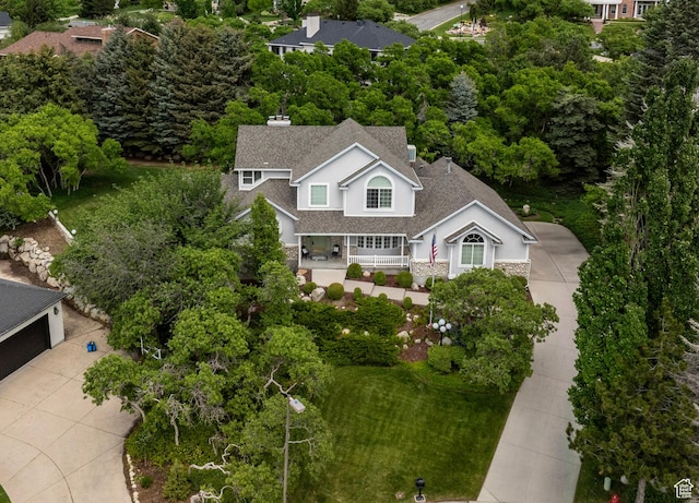 view from above of property