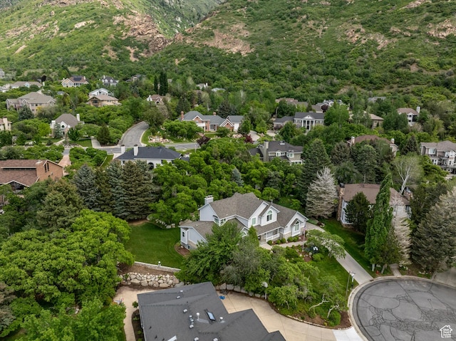aerial view of residential area
