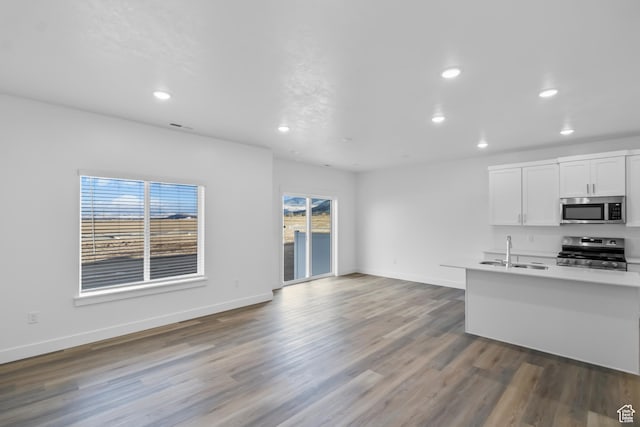 651 W 575 N, Smithfield, UT 84335 - kitchen with appliances with stainless steel finishes, a sink, plenty of natural light, open floor plan, and recessed lighting