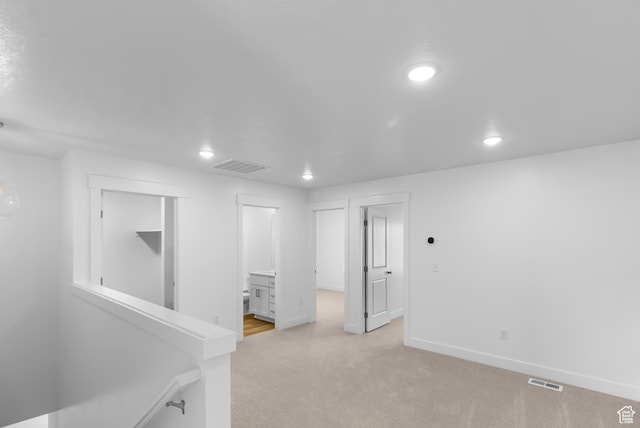 651 W 575 N, Smithfield, UT 84335 - spare room with light colored carpet, recessed lighting, and baseboards