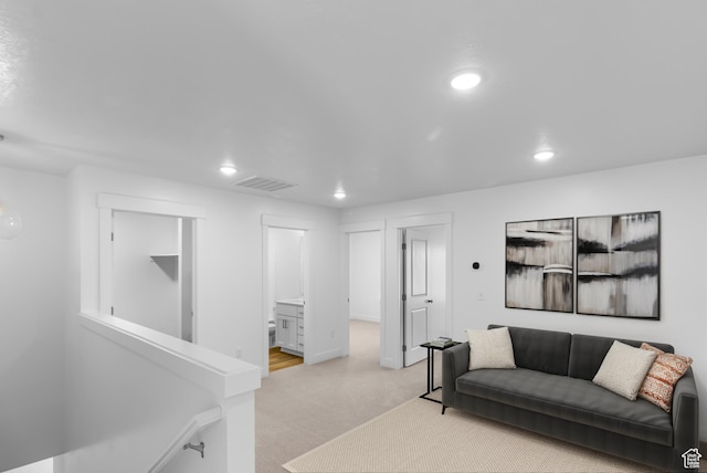 651 W 575 N, Smithfield, UT 84335 - living area with recessed lighting, light colored carpet, and baseboards