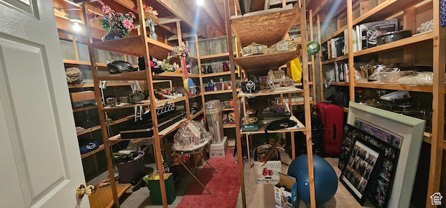 view of storage area