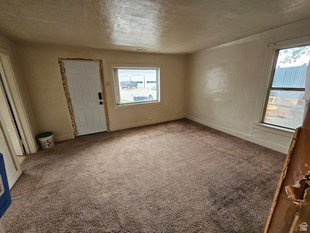 139 E 4th S, Preston, ID 83263 - carpeted spare room with plenty of natural light, a textured ceiling, and baseboards