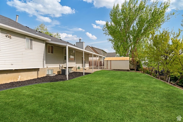view of grassy yard