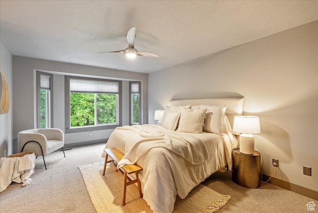 59 W 600 N, Farmington, UT 84025 - bedroom featuring carpet floors, baseboards, a ceiling fan, and a textured ceiling