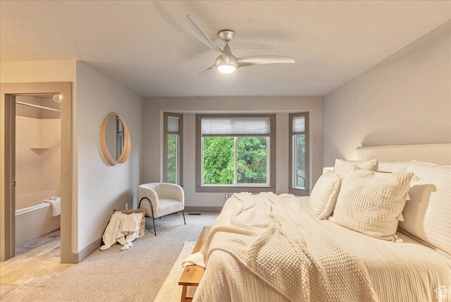 59 W 600 N, Farmington, UT 84025 - bedroom featuring light colored carpet, a ceiling fan, baseboards, and ensuite bathroom