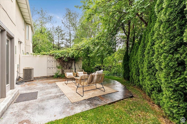 59 W 600 N, Farmington, UT 84025 - view of patio / terrace with central AC and fence