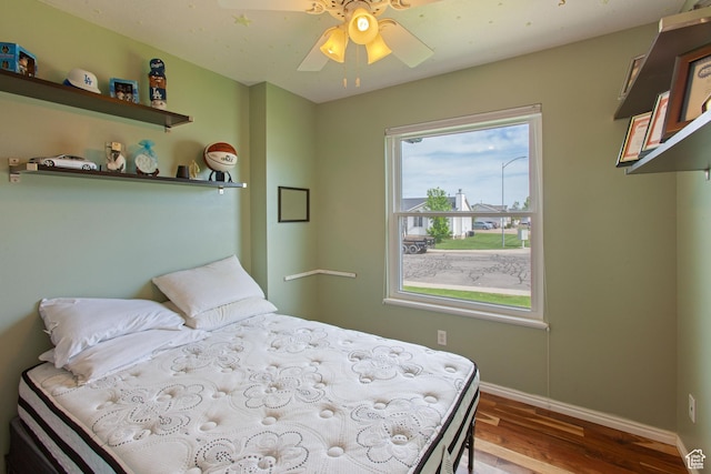 841 W 1235 S, Payson, UT 84651 - bedroom with wood finished floors, baseboards, and a ceiling fan