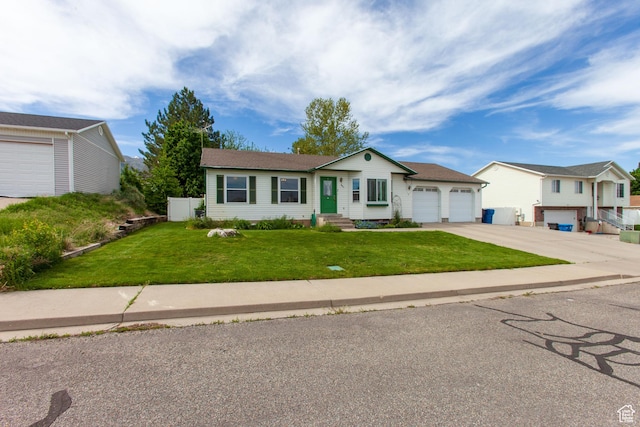 841 W 1235 S, Payson, UT 84651 - single story home with driveway, an attached garage, a front yard, and entry steps