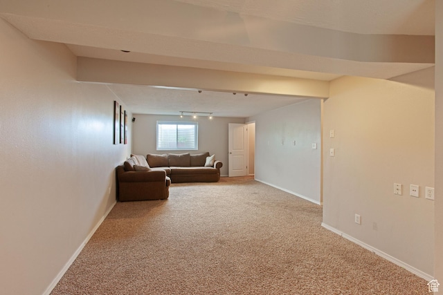 841 W 1235 S, Payson, UT 84651 - carpeted living area featuring baseboards and track lighting