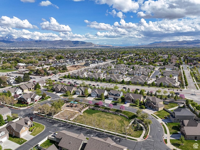 3263 W Blue Moon Ln, South Jordan, UT 84095 - aerial perspective of suburban area with a mountain backdrop