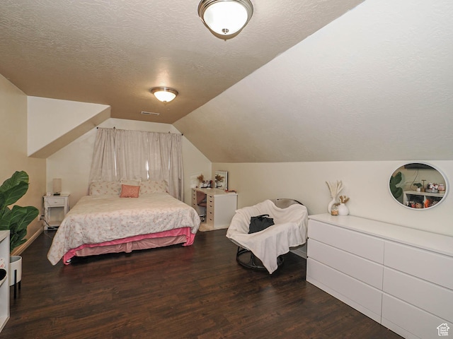3263 W Blue Moon Ln, South Jordan, UT 84095 - bedroom with a textured ceiling, wood finished floors, and lofted ceiling