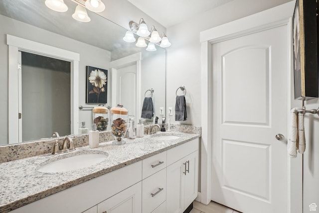 full bath with double vanity
