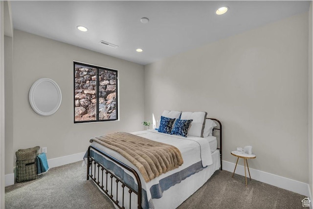 1003 N Grand Heights Dr, St George, UT 84770 - carpeted bedroom with baseboards and recessed lighting