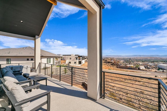 1003 N Grand Heights Dr, St George, UT 84770 - balcony featuring a mountain view and a residential view