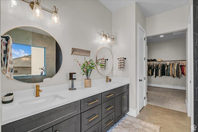 1003 N Grand Heights Dr, St George, UT 84770 - full bath featuring double vanity and a spacious closet