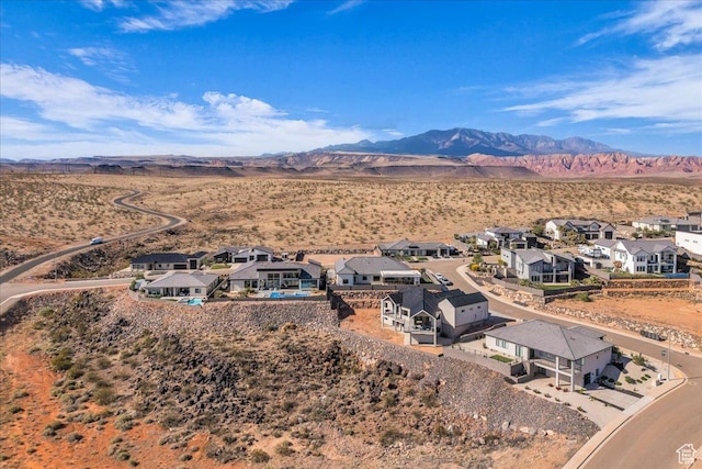 1003 N Grand Heights Dr, St George, UT 84770 - aerial perspective of suburban area featuring a mountain backdrop