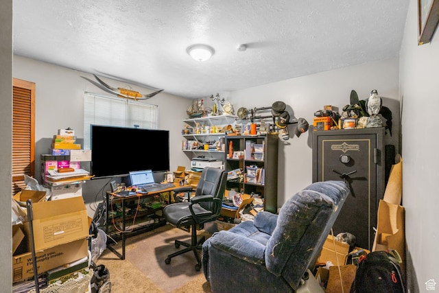 7472 S Silver Cir, West Jordan, UT 84084 - office area with carpet flooring and a textured ceiling