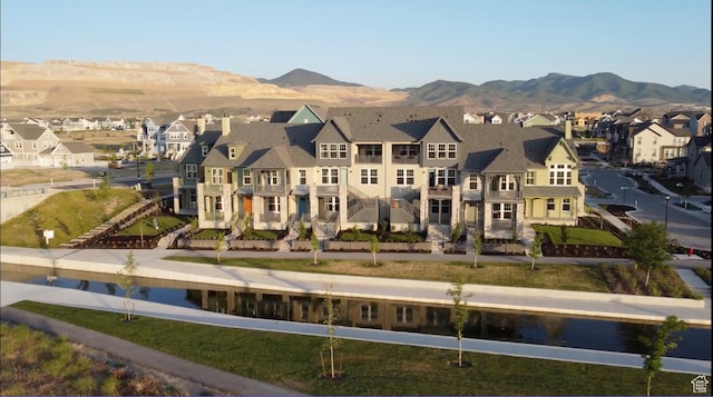 11437 S Watercourse Rd Unit 183, South Jordan, UT 84009 - rear view of house featuring a residential view and a mountain view